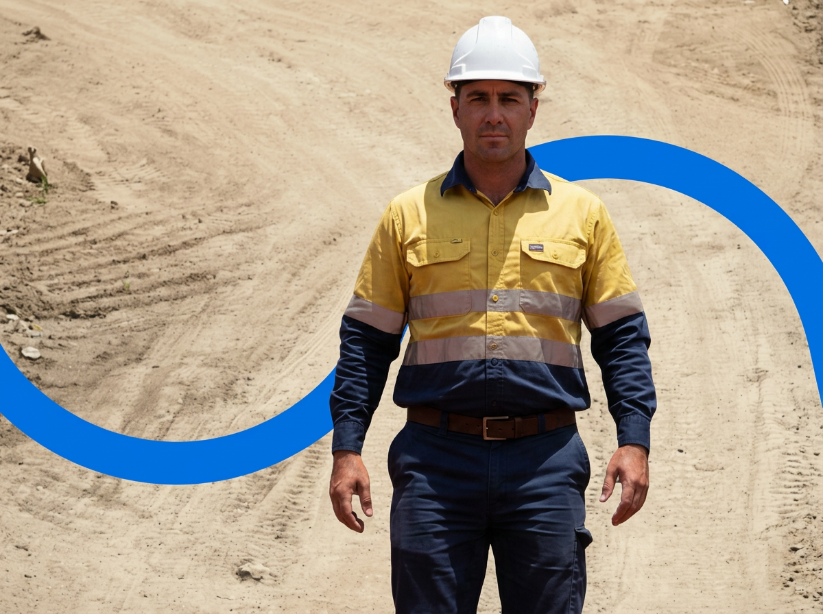 Worker in high-vis