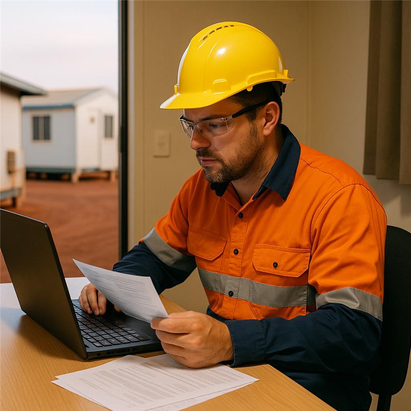 FIFO worker doing taxes